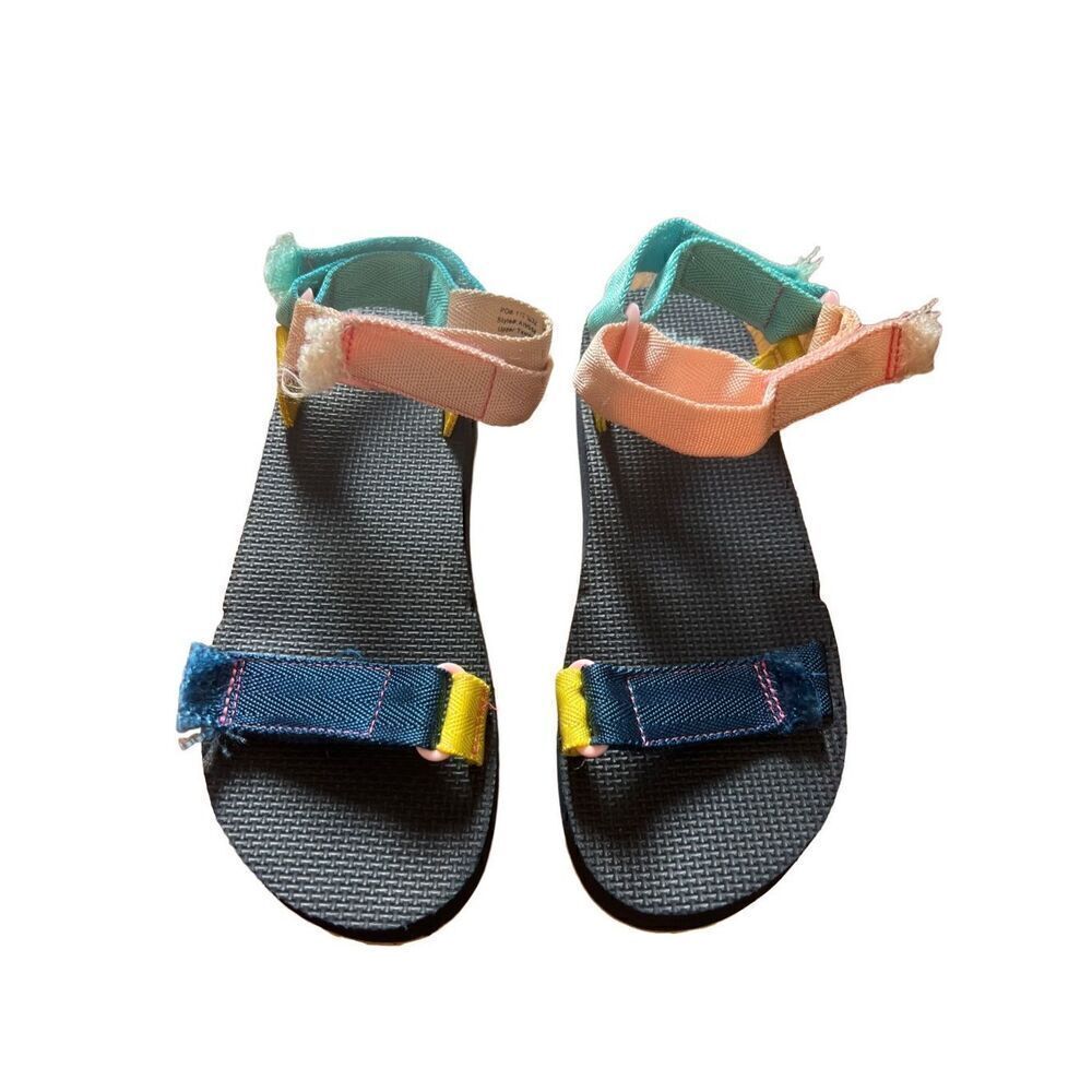 J Crew Sporty strap sandals in colorblock